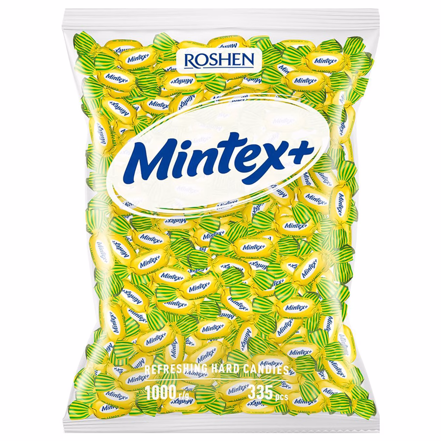 Карамель Mintex+ Lemon, Roshen, 1кг.