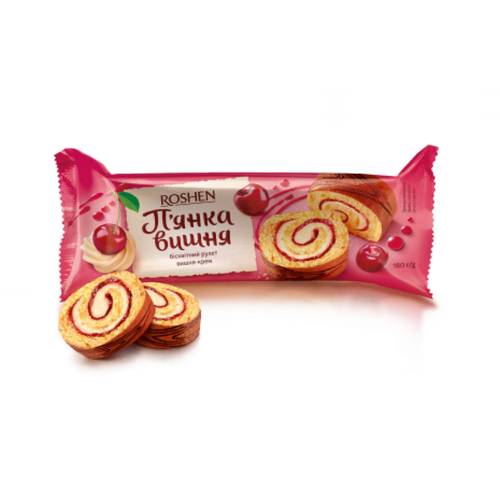 Рулет П'янка вишня, Roshen, 180гр.